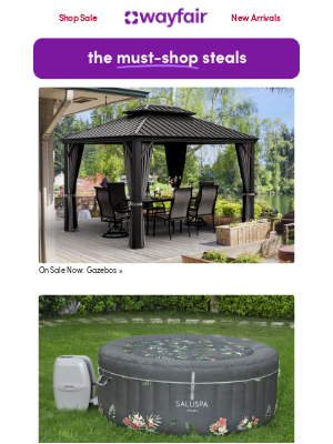 Wayfair - Deals on GAZEBOS? OH yes.