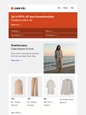Zalando (Germany) - Up to 50% off your favourite styles