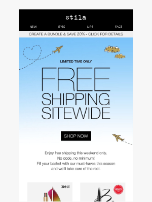 Stila Cosmetics - Free Shipping Starts NOW ✨