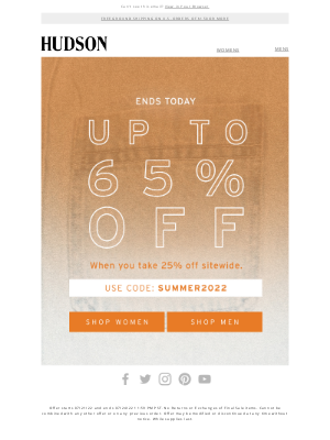 Hudson Jeans - Last Call for Up to 65% Off