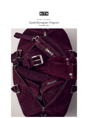 KITH - Suede Monogram Program