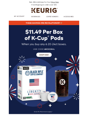 Keurig - 🎆 We’re celebrating July 4th with savings! 🎆