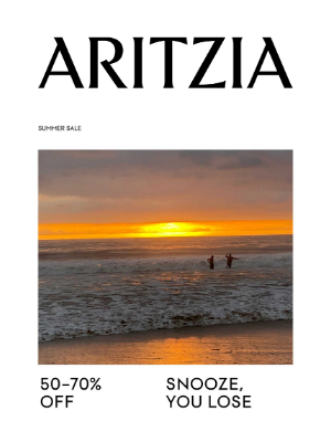 Aritzia (CA) - 50–70% off. Snooze, you lose.