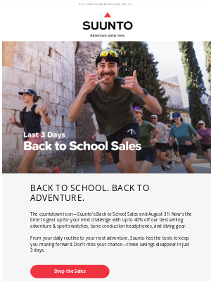 ⌛Only 3 Days Left: Suunto Back to School Sales