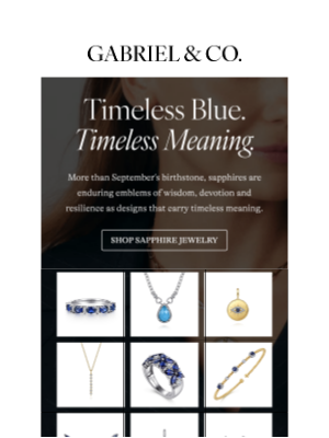 Gabriel & Co. NY - A Seasonal Shine in Sapphire
