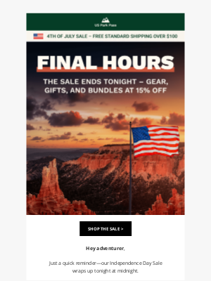 US Park Pass - Last Day Sale: Gear Up for Your Adventures