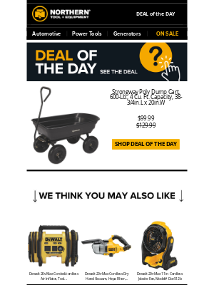 Northern Tool + Equipment - Deal of the Day - Offer Ends Today!