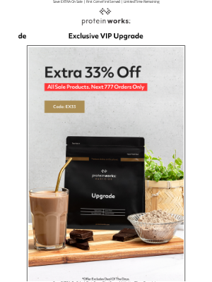 The Protein Works - 🚨 First 777 Only: Extra 33% Off Sale