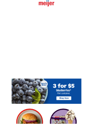 Meijer - 3/$5! Pick Up Fresh, Local Blueberries In A Pint Container