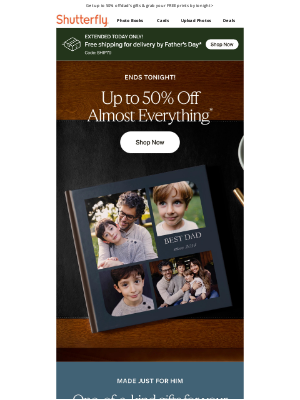 Shutterfly - You’re in luck! FREE shipping is extended today only!