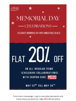 Manhattan Portage - Celebrate Big – Memorial Sale Is On!🎉