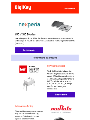 Digi-Key Electronics - Drive your innovation with Nexperia, Würth Elektronik, and more...