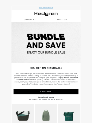 Hedgren - Bundle and Save 🥳