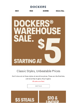 Dockers - Your Favorites from Just $5