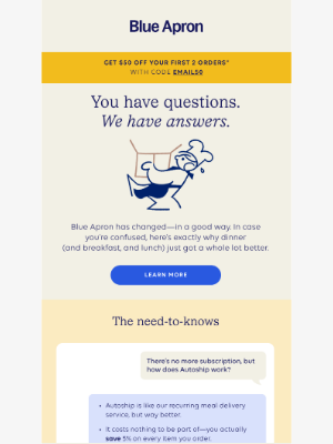Blue Apron - $50 OFF + Your top questions, answered