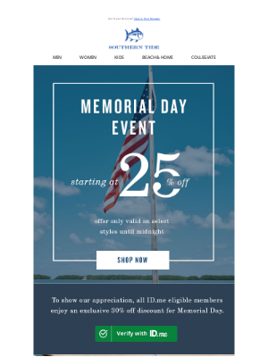 Southern Tide - Set A Reminder 🔔 Final Day