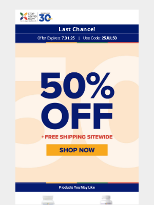 Stop Aging Now - Hurry! Your Favorites Now at 50% OFF + FREE Shipping