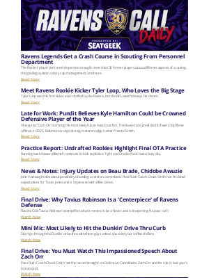 Baltimore Ravens - Marie, Here's Your Ravens Call Daily