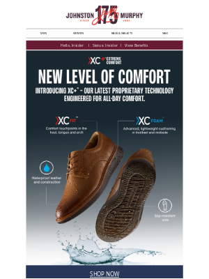 Johnston & Murphy - Introducing XC+™: A New Level of Comfort