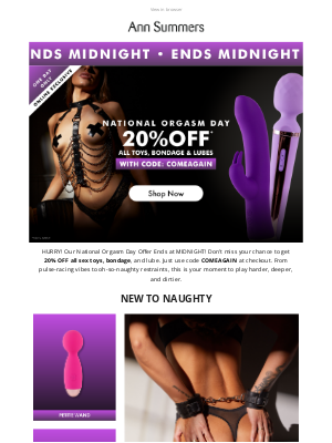 Ann Summers - Last Chance For A Happy Ending 💦