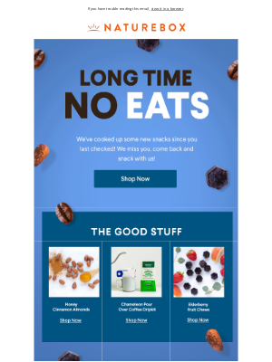 NatureBox - We missed you, Brian! 😔