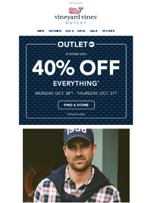 OUTLET: Hurry In & Get 40% Off Everything!