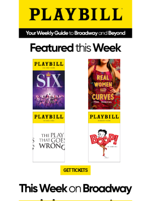 Playbill - Your weekly guide to Main and Beyond 🎭