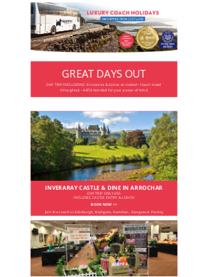 Glenton Holidays - Great days out with Glenton from only £30