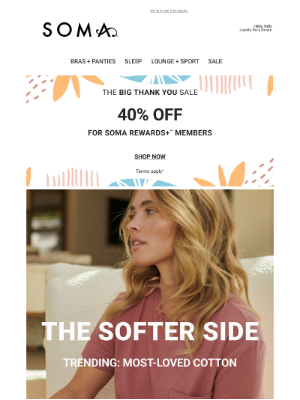 Soma Intimates - 40% OFF your favorite PJs, Bras + more!