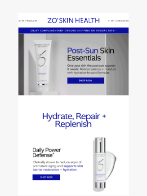 ZO Skin Health - Sun-Kissed? Time to Replenish