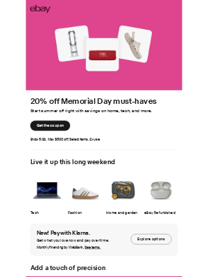 eBay - Turn up the heat with Memorial Day deals
