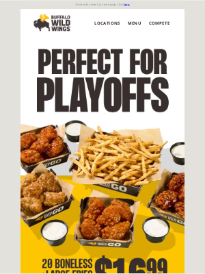 Buffalo Wild Wings - Playoffs + Wing Deals? Yes please. 🤑 🏈