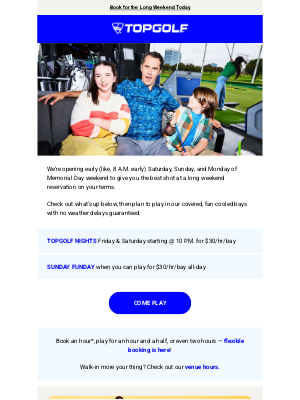 Topgolf - We’re Open Early Memorial Day Weekend | Reservations Available