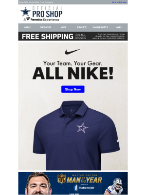 Dallas Cowboys - Own The Official Look -- Cowboys Nike Collection