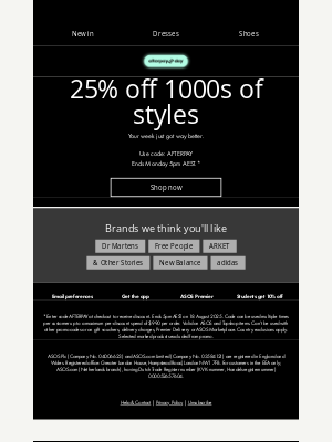 ASOS (Australia) - 25% off 1000s of styles