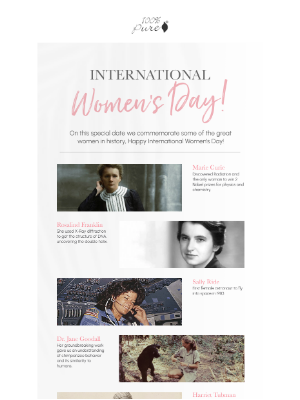 100% PURE - Happy International Women’s Day!