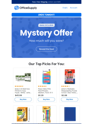 OfficeSupply - Final Hours to Reveal Your Mystery Savings🪄