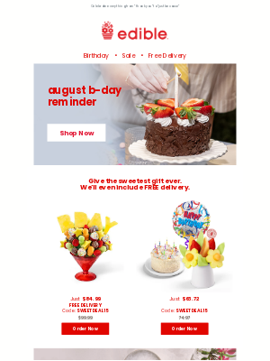Edible Arrangements - Free delivery for any occasion