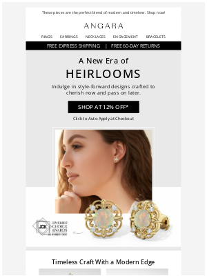 Angara - Modern Designs. Heirloom Quality. 12% Off* 🤩