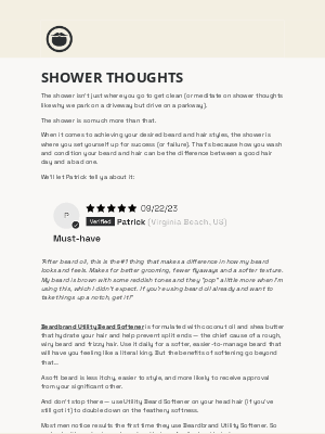 Beardbrand - Your shower isn’t just for getting clean