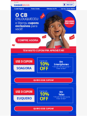 Casas Bahia (Brazil) - DESCONTO LIBERADO🔓