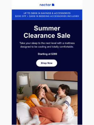 Nectar Sleep - Two Words: Summer Clearance 🎉