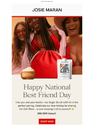 Josie Maran Cosmetics - Celebrate BFF Day with $19 Savings