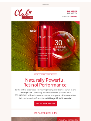 Clarins - Guadalupe, Try the NEW Total Eye Lift