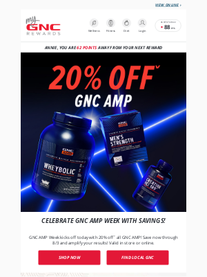 GNC - Get pumped for GNC AMP Week! 💪