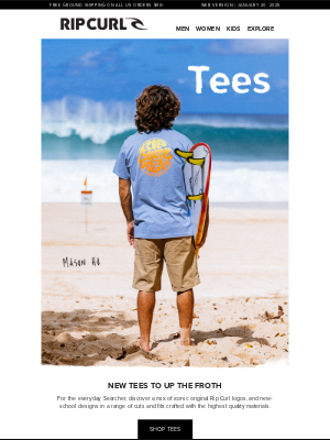 Rip Curl - New Tees To Up The Froth