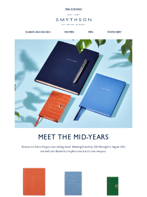 Smythson - New in: Mid-year diaries