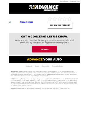 Advance Auto Parts - Rate Your Recent Purchase. We're All Ears!