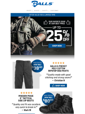 Galls - Great Gear. Great Price. Up to 25% Off