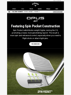 Callaway Golf - Now On Pre-Order: The New Opus SP Wedge